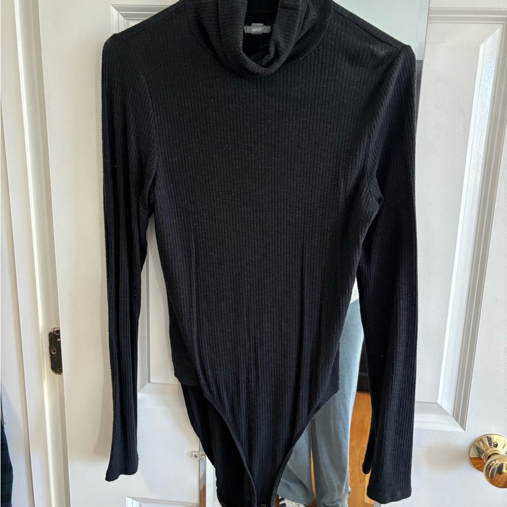 Black Turtleneck Bodysuit